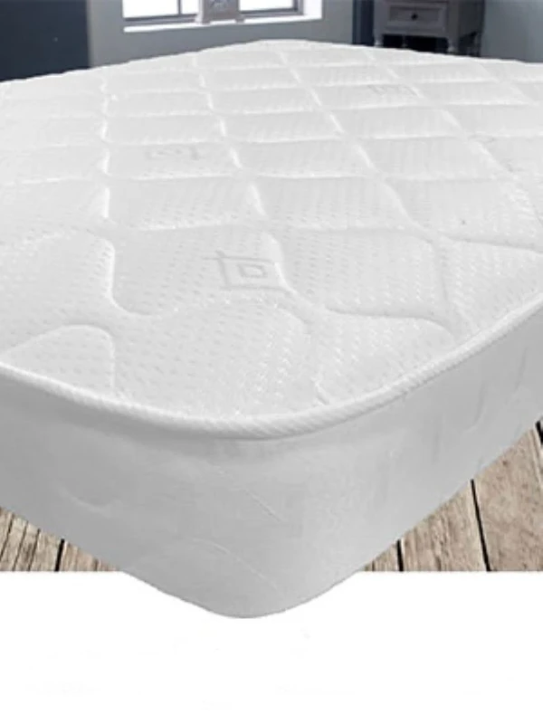 Starlight Beds Shorty Memory Foam Mattress with Springs. 7 Inch Deep Budget Mattress. Soft, White, 2ft6 x 5ft9 (75cm x 175cm x 19cm) (1102)