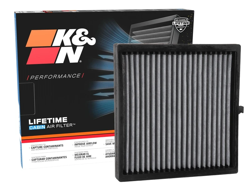 K&N Filters VF2055 Cabin Air Filter, 25.1 x 4.9 x 28.9 cm, Black