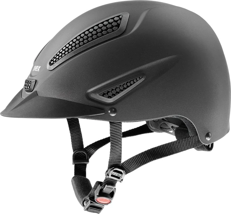uvex Perfexxion II - Sturdy Riding Helmet for Men and Women - Individual Fit - Optimized Ventilation - Black Matt - 54-55 cm