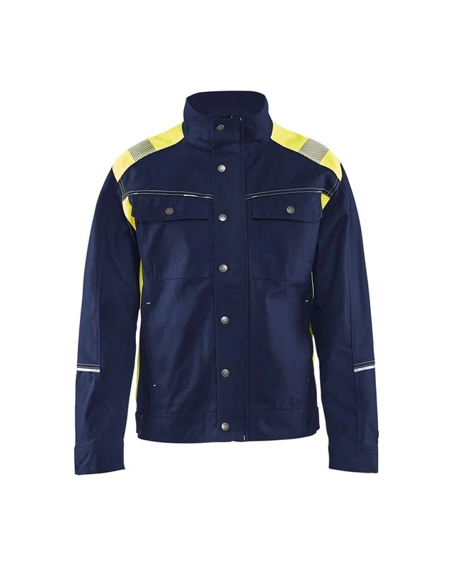 Blåkläder Craftsman Jacket Navy Blue/Black C197 Size 4XL with Cut Reflectors & Reinforced Back