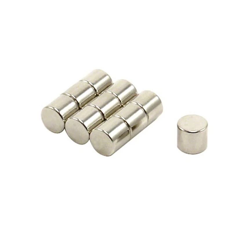 N42 Neodymium Magnet for Engineering, Manufacturing and Technology Applications - 8mm dia x 7.25mm thick - 2.4kg Pull - Pack of 100