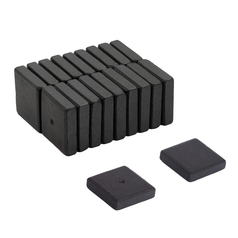 Y10 Ferrite Magnets for Arts, Crafts, Model Making, DIY and Hobbies - 19mm x 19mm x 5mm thick - 0.48kg Pull - Pack of 200