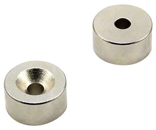 Samarium Cobalt Magnet for Motors, Electric Motors, Turbo Machinery and Sensors - 20mm dia x 10mm thick x 5.2mm c/sink - 7.1kg Pull - South - Pack of 20