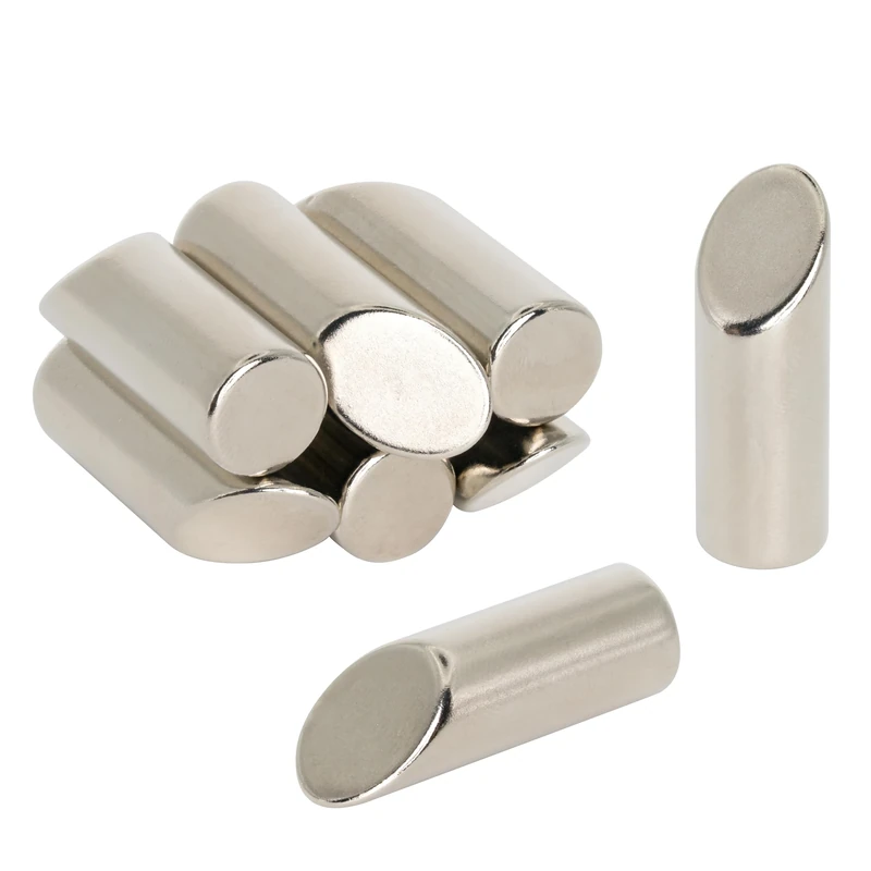 N42 Neodymium Mitre Magnet for Electric Motors, Manufacturing and Motor Engineering - 10mm dia x 30mm thick - 3.6kg Pull - South - Pack of 16