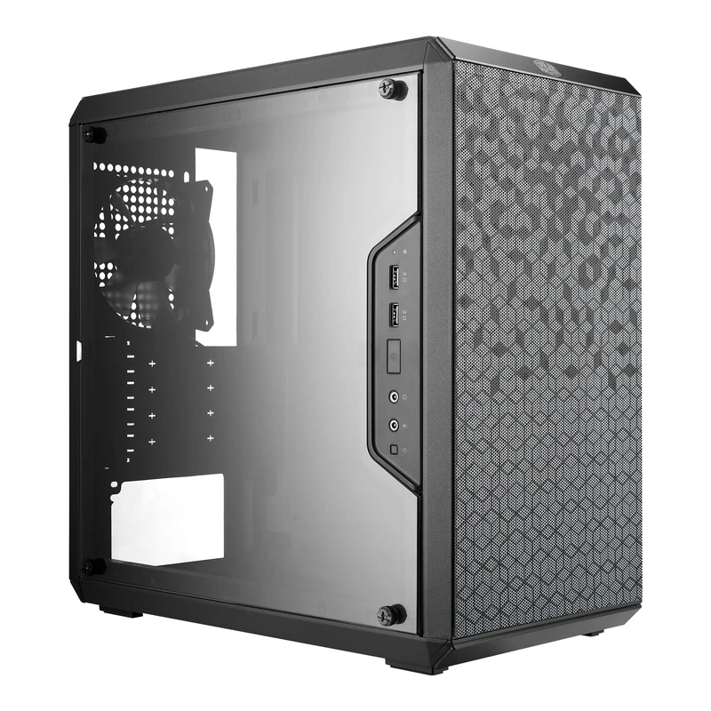Cooler Master MasterBox Q300L Computer Case 'Magnetic Patterned Dust Filters, mini tower, Alloy Steel, Modular I/O Panel, Window Side Panel' MCB-Q300L-KANN-S00, Black