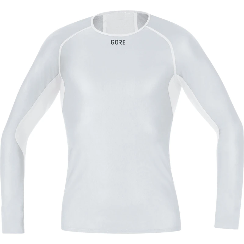 GORE WEAR Mens M Windstopper Base Layer Long Sleeve Shirt, Light Grey/White, XXL EU