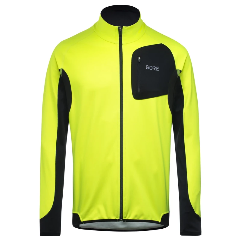 GOREWEAR R3 Partial GORE® WINDSTOPPER® Shirt, Neon Yellow/Black, L