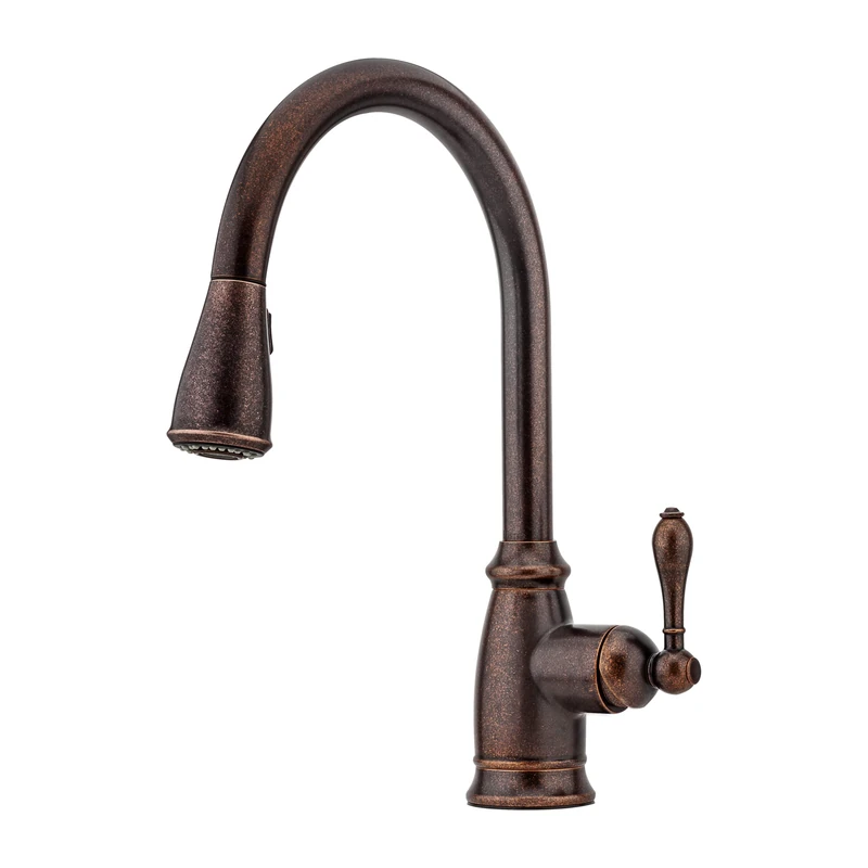 Pfister Canton Single-Handle Pull-Down Sprayer Kitchen Faucet in Rustic Bronze