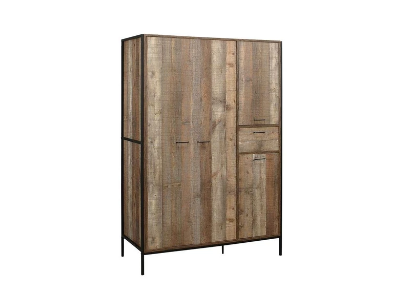 Birlea Urban 4-Door Wardrobe, Wood, Rustic