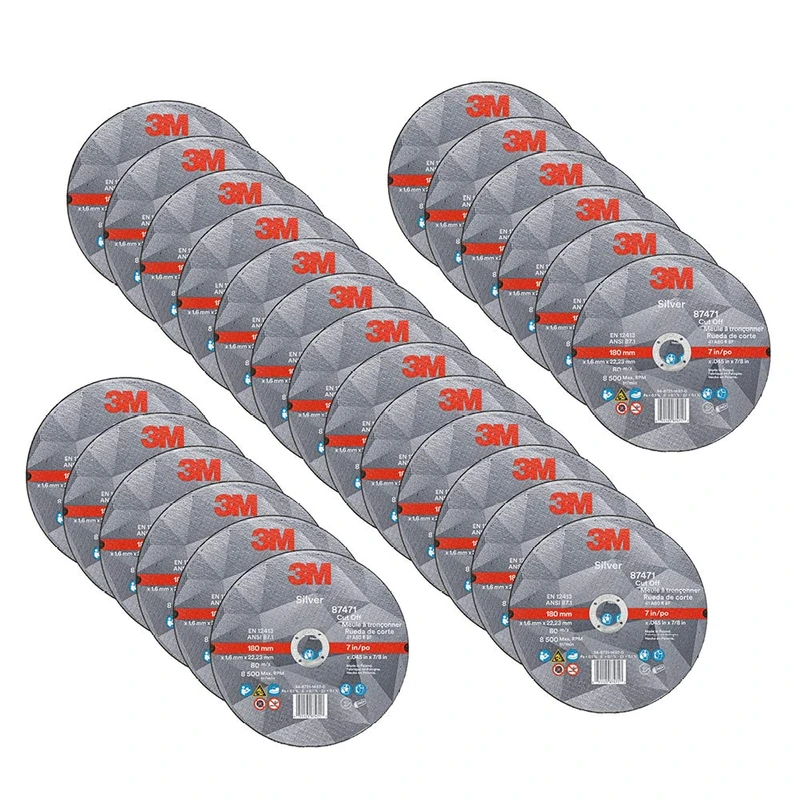 3M Silver Cut-Off Wheel 87471 7 in x .045 in - Pack of 25