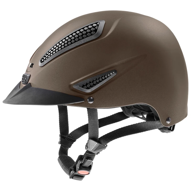 uvex Perfexxion II - Sturdy Riding Helmet for Men and Women - Individual Fit - Optimized Ventilation - Brown Matt - 54-55 cm