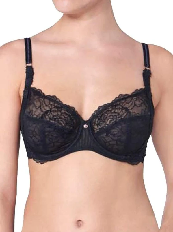 Triumph Women's Peony Florale W, BRA, BLACK