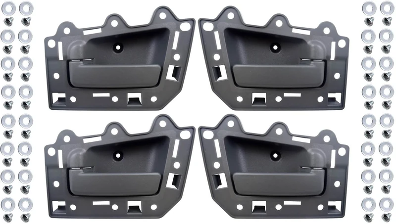 PT Auto Warehouse CH-2815G-QP - Inner Interior Inside Door Handle, Gray - Set of 4 - Image 1