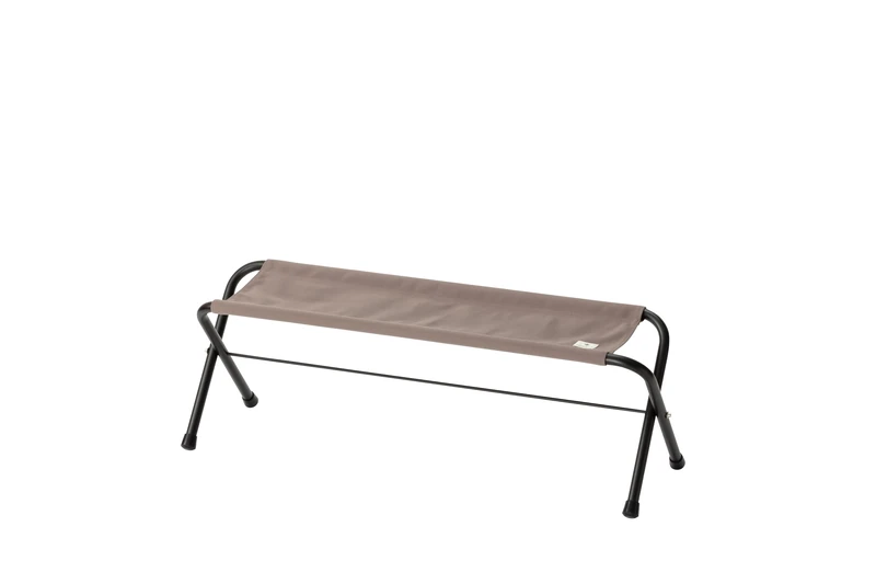 Snow Peak Folding Bench, Grey, collapsible lightweight alluminium alloy and canvas folding bench for seating or storage, for camping outdoors picnics or home