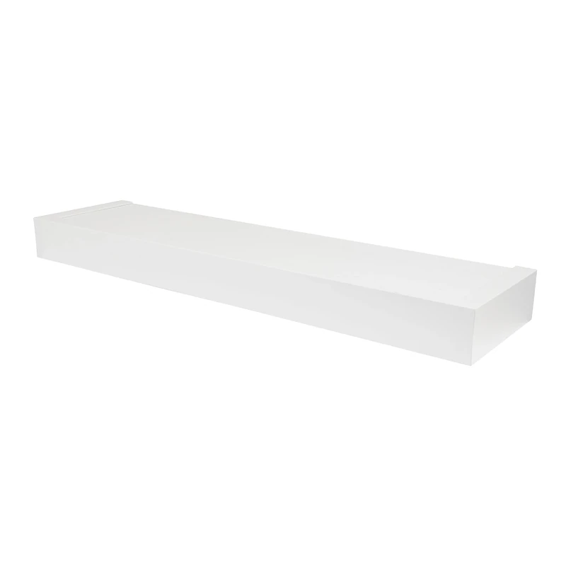Hillman HIGH & MIGHTY 515607 Modern 24" Floating Shelf Holds up to 20lbs, Easy Tool-Free Dry Wall Installation, Flat, Retail Packaging, White