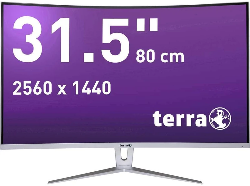 Wortmann AG TERRA LCD/LED 3280W LED display 80 cm (31.5") Wide Quad HD Curved Silver,White - Image 1