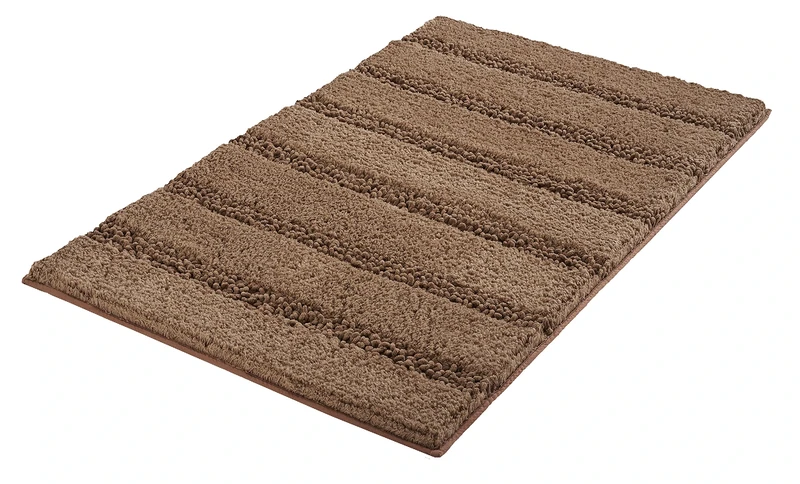 Kleine Wolke "Monrovia Bath Rug, Polyester, Dark Beige, 70 x 120 x 2.5 cm