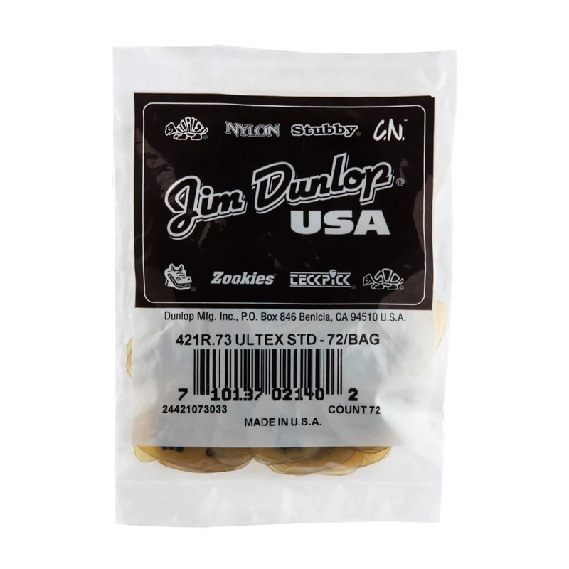 Dunlop Ultex Picks, 0.73 mm, Standard, Pack of 72