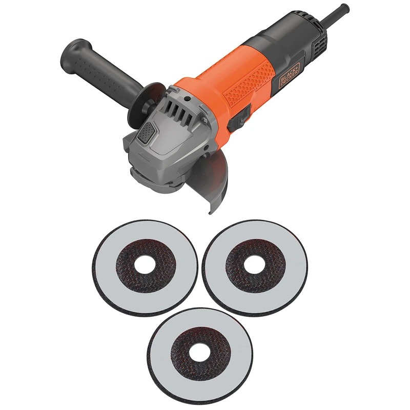 Black + Decker beg110 a3-qs Winkelschleifer 3 Scheiben, 750 W, schwarz, 115 mm - Image 1