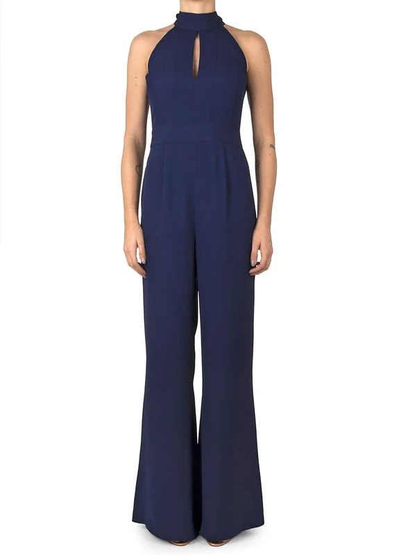 Intropia Women's P672MON06136214 Jumpsuit, Blue (Tinta 214), 12 (Size:40)