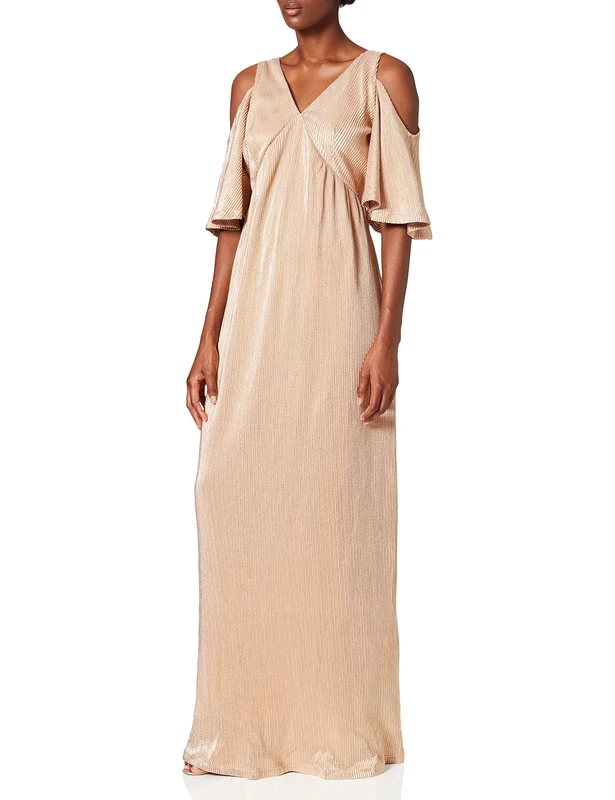 INTROPIA Women's P665VEX06274533 Party Dress, Ivory (Nude 533), 12