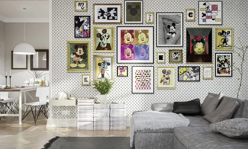 Komar 025-DVD4 Mickey Art Collection Wallpaper, Assorted Colours