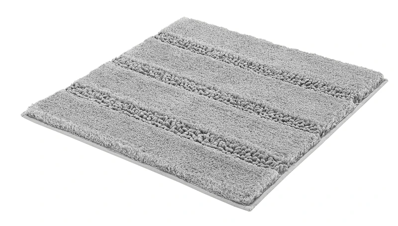 Kleine Wolke "Monrovia Bath Rug, Polyester, Grey, 60 x 60 x 2.5 cm