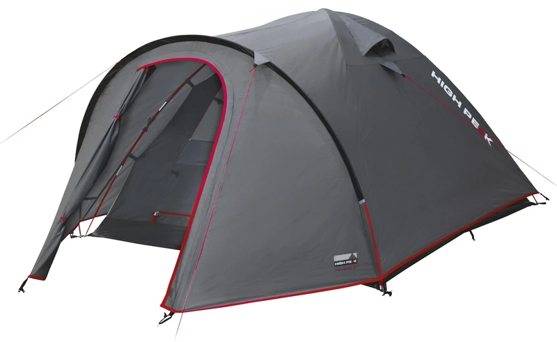 High Peak Unisex's Nevada 3 Tents, Darkgrey/Red, One Size, 300x190x125 cm