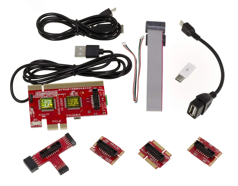 KALEA-INFORMATIQUE POST CARD 7 in 1 tester for PC motherboards and PORTABLE PCs. PCIe LPC and EC DEBUG PORT interfaces - Image 1