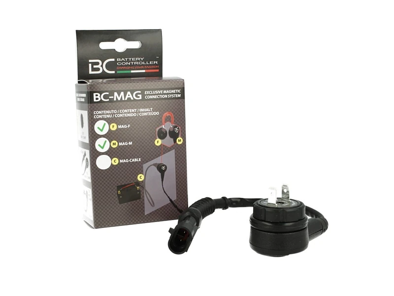 Magnetic Connection Kit for all BC battery chargers (12V max 15 Amp) - Couple of connectors BC MAG-M + BC MAG-F - Made in Italy