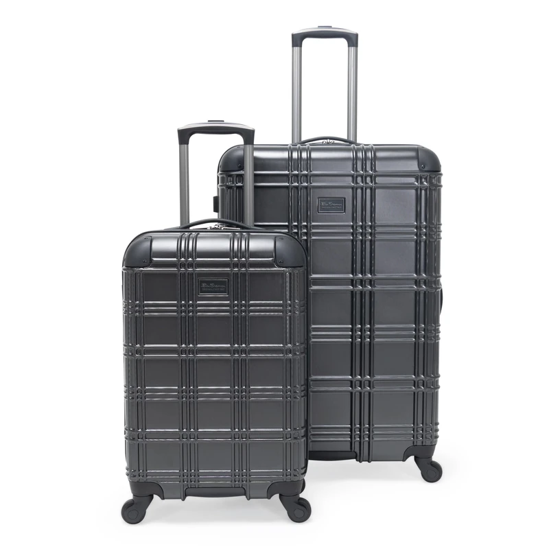 Ben Sherman Abs 4-Wheel 3-Piece Nested Set Luggage: 20" Carry-on, 24", 28", Charcoal