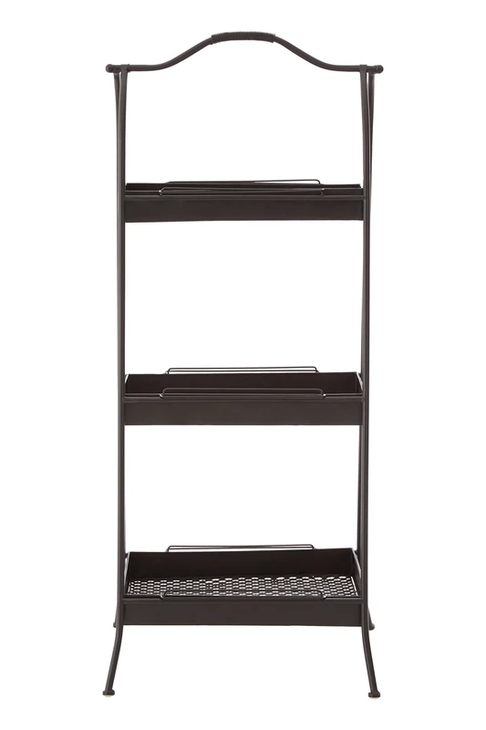 Premier Housewares Premier Housewares Lexa Storage Rack, Metal, Black, 47 x 51 x 116 cm