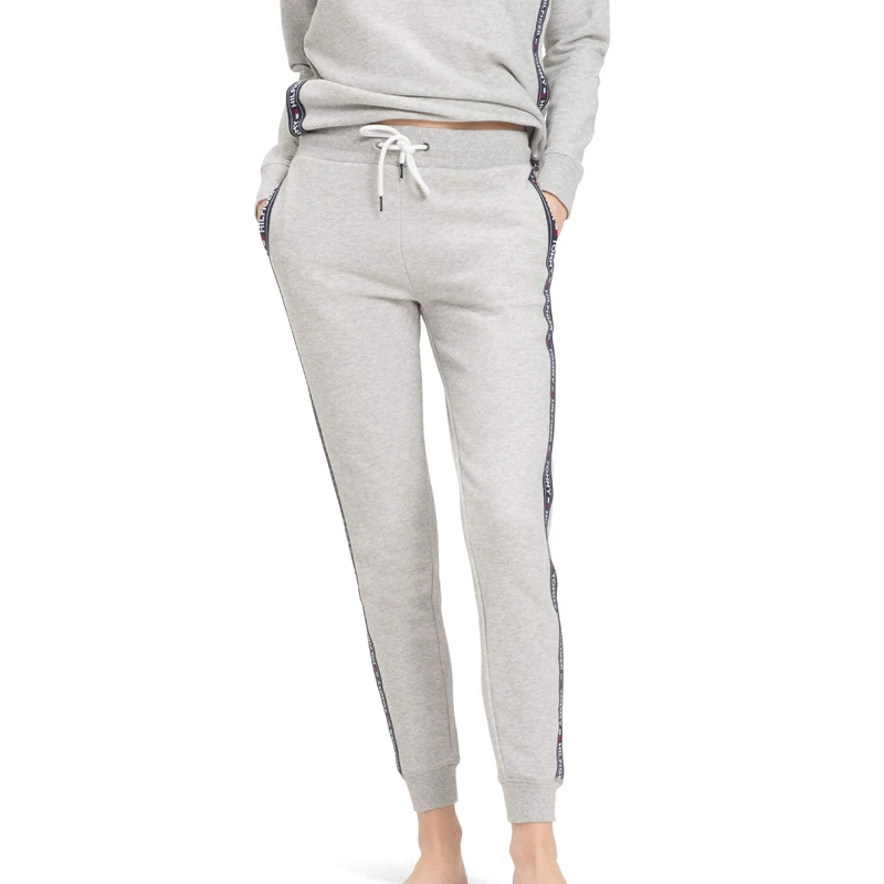 Tommy Hilfiger Women’s Long Jogging Bottoms, Grey (Grey Heather), M