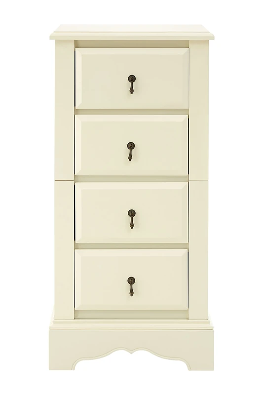Premier Housewares Premier Housewares Florence 4 Drawer Chest, Mdf, Ivory, 4 Drawer
