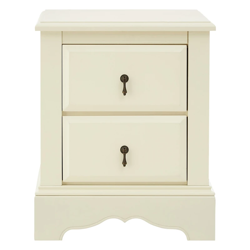 Premier Housewares Premier Housewares Florence 2 Drawer Chest, Mdf, Ivory, 2 Drawer