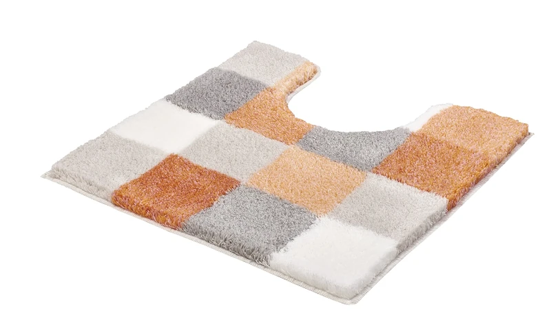 Kleine Wolke Caro Toilet textilgesellschaft Bath Mat, Polyacrylic, Salmon Pink, 55 x 55 cm 55 x 55 x 2.5 cm