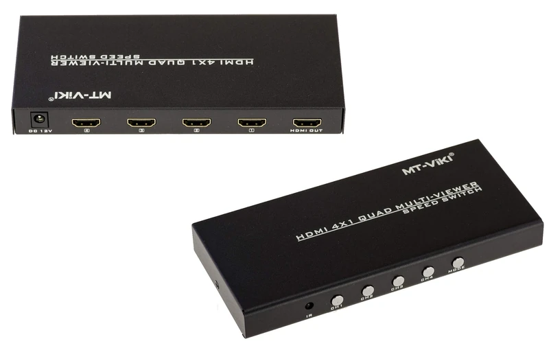 KALEA-INFORMATIQUE 4x1 Quad HDMI MULTIVIEWER Switch. Multiple display from one to four sources on the same split screen with PIP Inlay