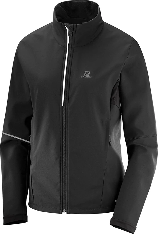 Salomon Women'S Softshell Jacket, Agile Softshell JKT W, Mixed Synthetics, Black, Size XS, L40417300