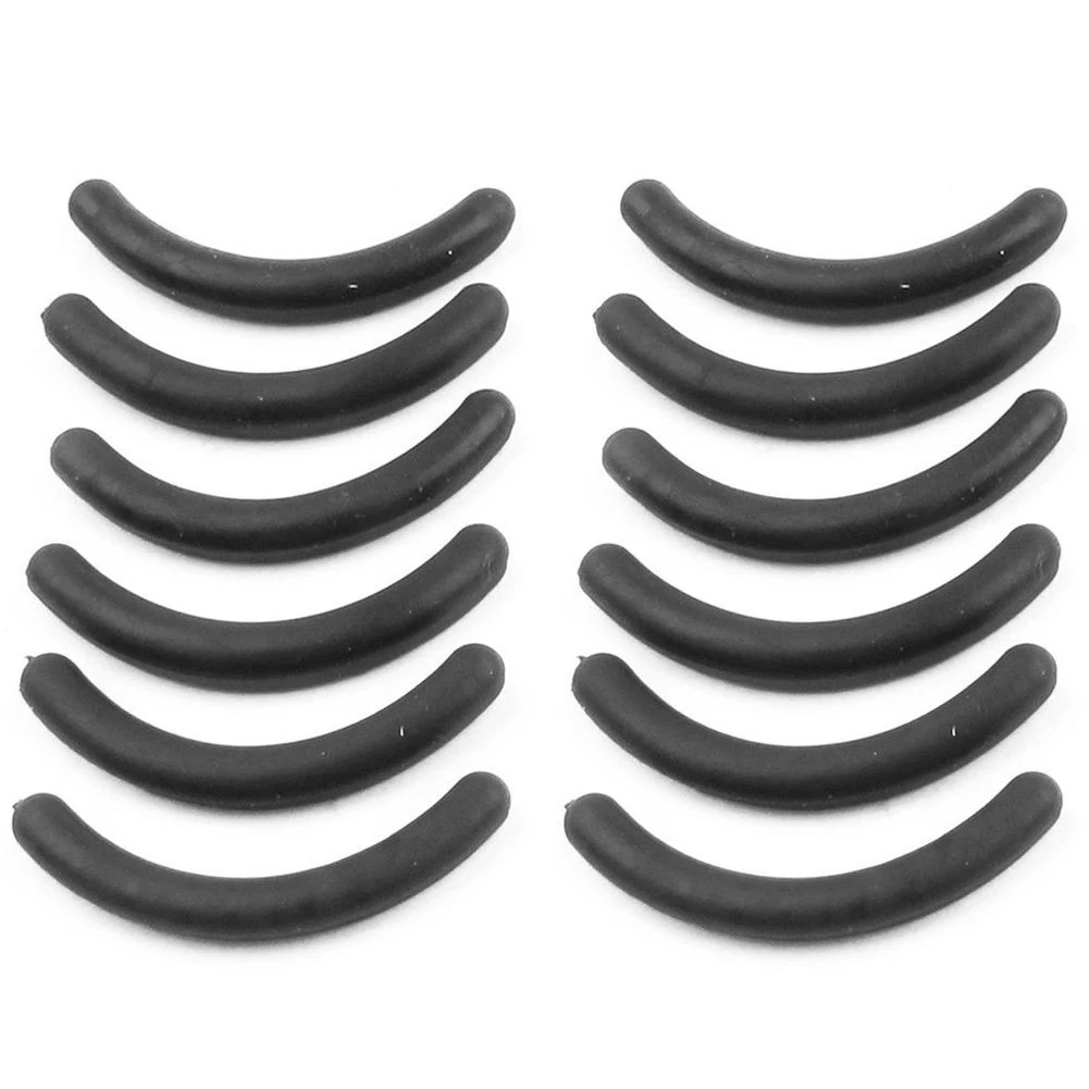 Suberde 12Pcs Rubber Eyelash Curler Replacement Pads Black