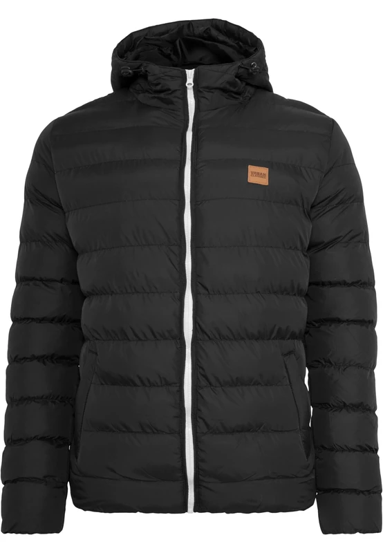 Urban Classics Mens Basic Bubble Jacket, Black (Black/White/Black), 4XL UK
