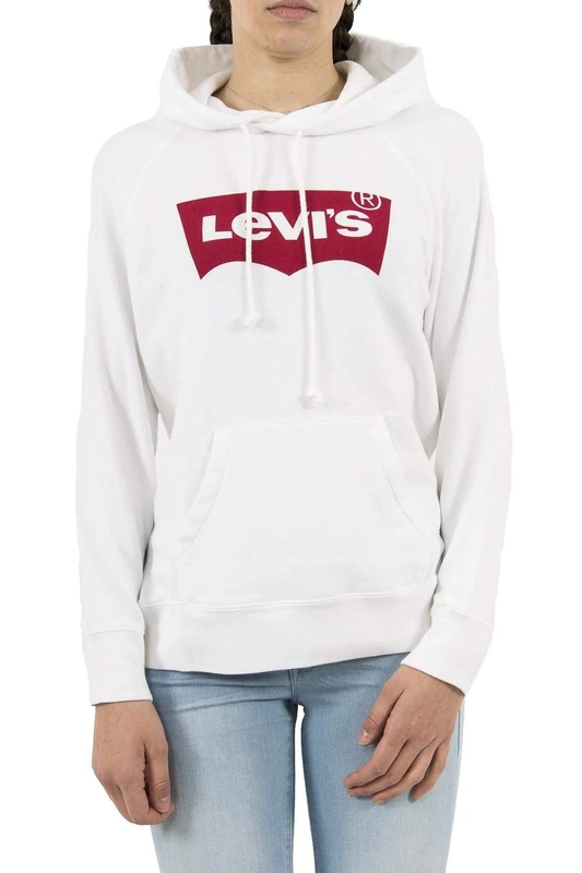 Levi's Women's Graphic Sport Hoodie Housemark Hoodie W, White, S