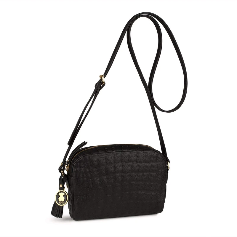 Tous Nika Sherton, Bolso Bandolera para Mujer, (Negro 495900115), 19x14x5 cm (W x H x L)