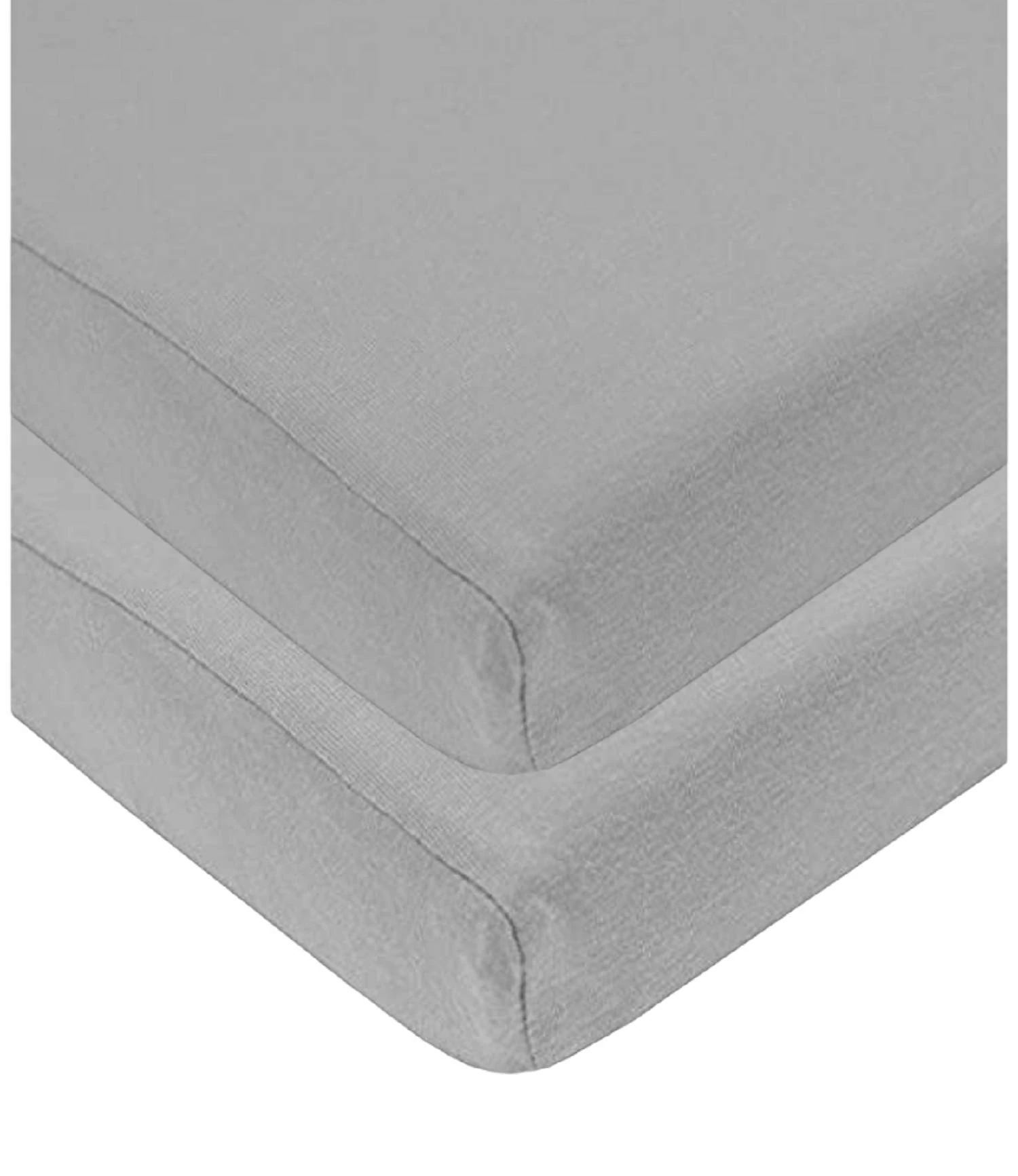 Sasma Home - 2 x Cot Fitted Sheets 120x60cm - 100% Cotton, Soft breathable baby cot sheets (Gray)