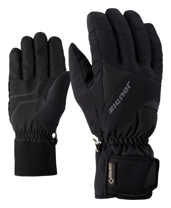 Ziener Guffert GTX Alpine Ski Gloves/Winter Sports Waterproof/Breathable, Unisex, 801005, Black, 6.5