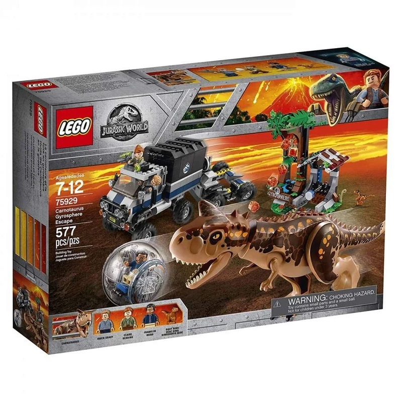 Lego Jurassic World Carnotaurus Gyrosphere Escape 75929 (577 pieces)