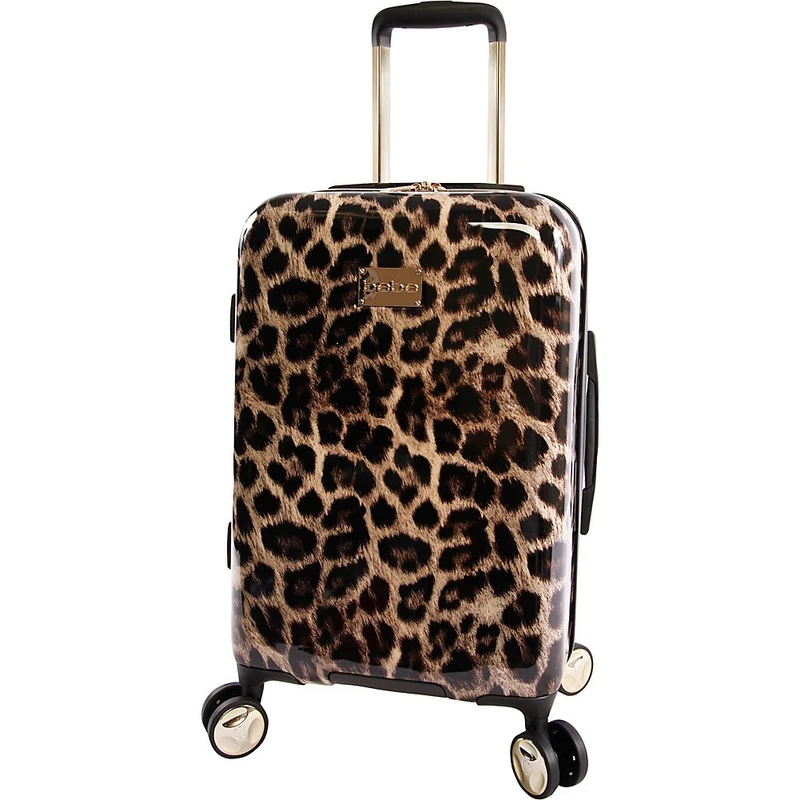 Bebe Women's Adriana 21" Hardside Carry-on Spinner Luggage,Telescoping Handles, Leopard, One Size, Leopard, One Size, Adriana 21" Hardside Carry-on Spinner Luggage