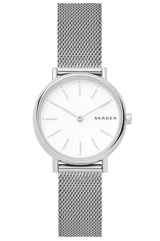 Skagen Watch for Women Signatur Lille, Two Hand Movement, 30 mm Silver Stainless Steel Case with a Stainless Steel Mesh Strap, SKW2692