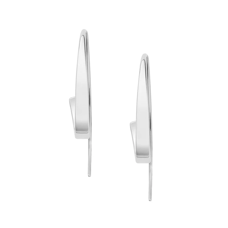 Skagen Earrings for Women Kariana, 39 mm Drop Length Silver Stainless Steel Earrings, SKJ1077040