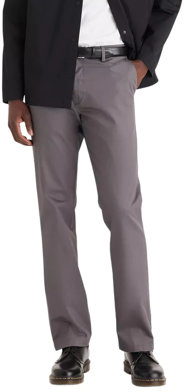 Dockers Men's Straight Fit New Signature Khaki Pants D2, Magnet, 38W x 32L