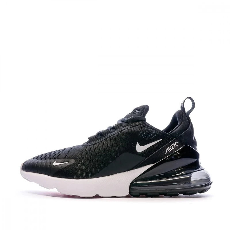 NIKE Men's Air Max 270 Sneaker, Black Black White Anthracite 001, 4.5 UK